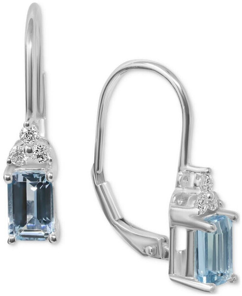 Серьги Macys Aquamarine & Diamond