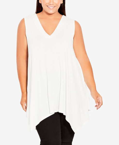 Plus Size V Neck Swing Tank Top