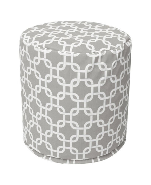 Links Ottoman Round Pouf with Removable Cover 16" x 17"