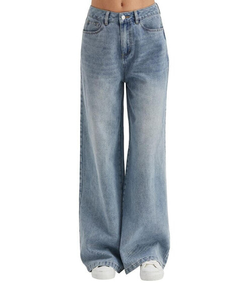 Women's Sydney Wide Leg High-Waisted Denim Pants