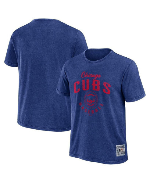 Darius Rucker Men's Collection by Heather Royal Chicago Cubs Cooperstown Collection Washed T-Shirt