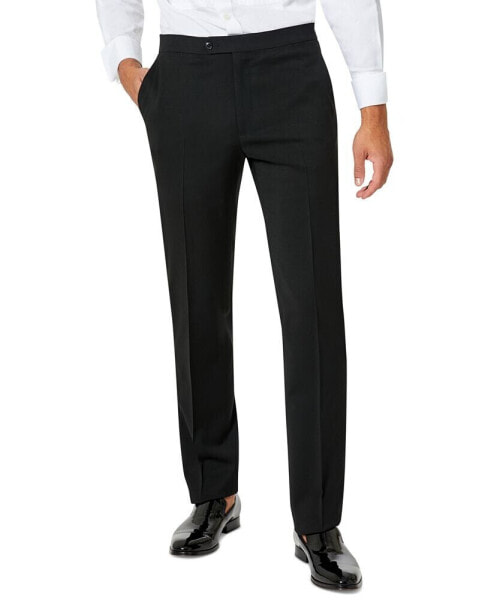 Men's Modern-Fit Flex Stretch Black Tuxedo Pants