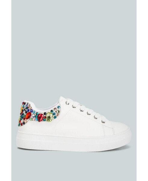 Women Gems Diamante Embellished Sneakers