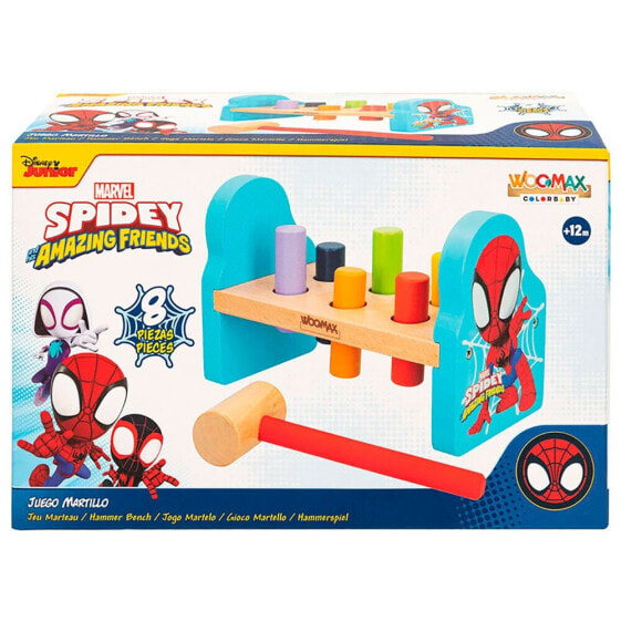 WOOMAX Spidey Marvel Wood Hammer Board Game