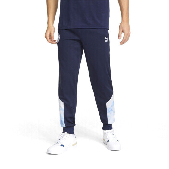 Puma Mcfc Iconic Mcs Mesh Track Pants Mens Blue Athletic Casual Bottoms 76520405