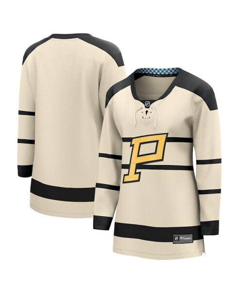 Women's Cream Pittsburgh Penguins 2023 Winter Classic Blank Jersey