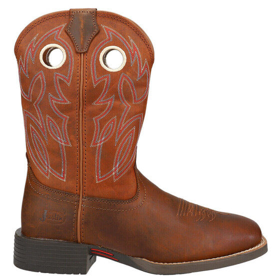 Justin Boots Bowline 11" Square Toe Cowboy Mens Brown, Orange Casual Boots SE75