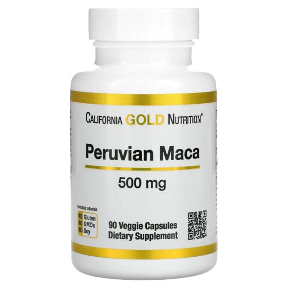 Суперфуд Мака Перуанская, 500 мг, 240 вегетарианских капсул, California Gold Nutrition