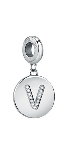 Steel pendant letter "V" Drops SCZ1171