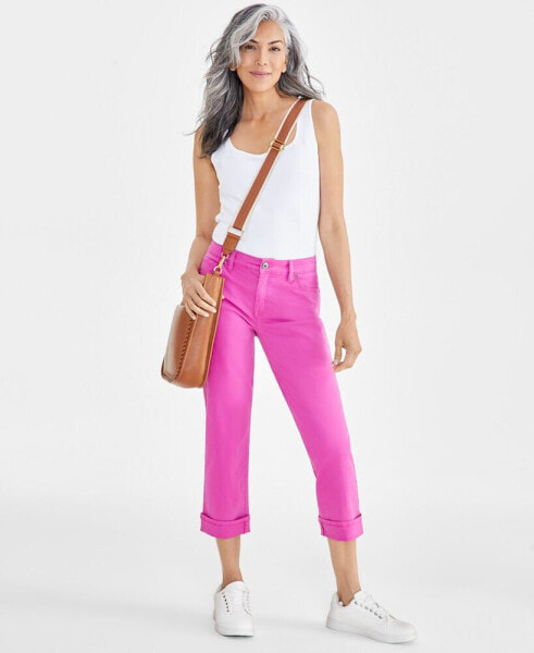 Women's Mid-Rise Curvy Capri Jeans, Created for Macy's