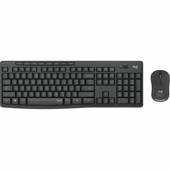 Клавиатура и беспроводная мышь Logitech MK295 французский Чёрный Серый AZERTY