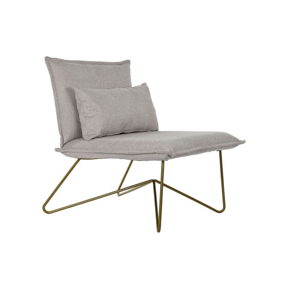 Кресло мягкое DKD Home Decor Бежевое Золотистый металл 66 x 78 x 75 см