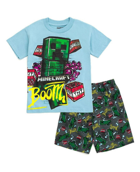 Boys Creeper T-Shirt and French Terry Shorts Outfit Set to