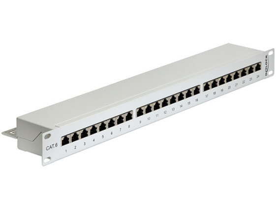 Delock 43300 - RJ-45 - Grey - Rack mounting - 1U - 483 mm - 44 mm