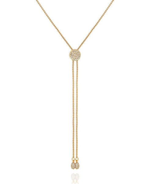 Vince Camuto gold-Tone Pave Slider Bolo Necklace