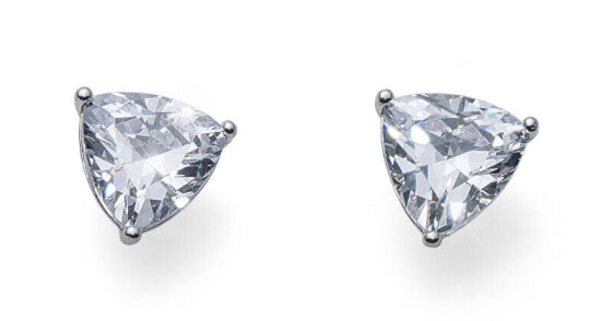 Charming earrings with clear cubic zirconia Mihr 23049
