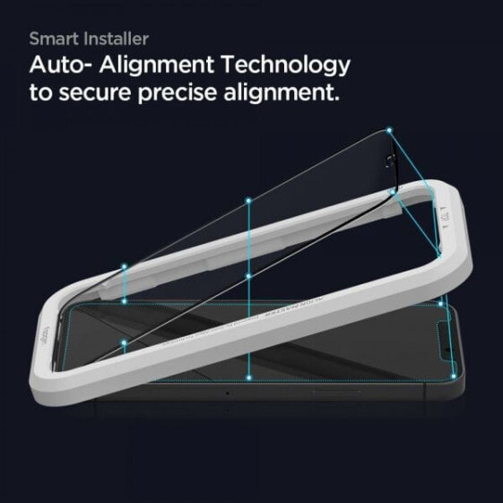 Защитное стекло Spigen AlignMaster 2 шт для iPhone 12 Pro Max черное
