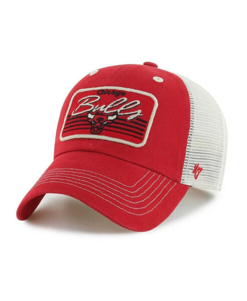 Men's Red Chicago Bulls Five Point Patch Clean Up Adjustable Hat