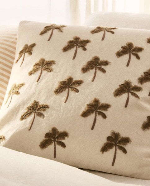 Palm tree cushion cover