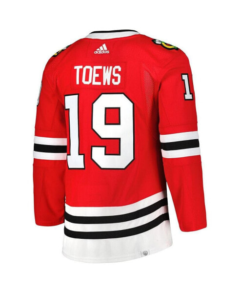 Men's Jonathan Toews Red Chicago Blackhawks Captain Patch Home Authentic Pro Player Jersey