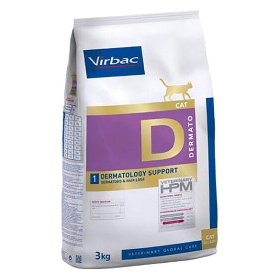 VIRBAC HPM Dermatology Support D1 3kg Cat Food