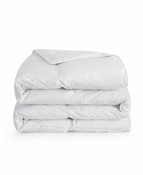 Cotton Fabric Lightweight Goose Feather Down Comforter, Twin