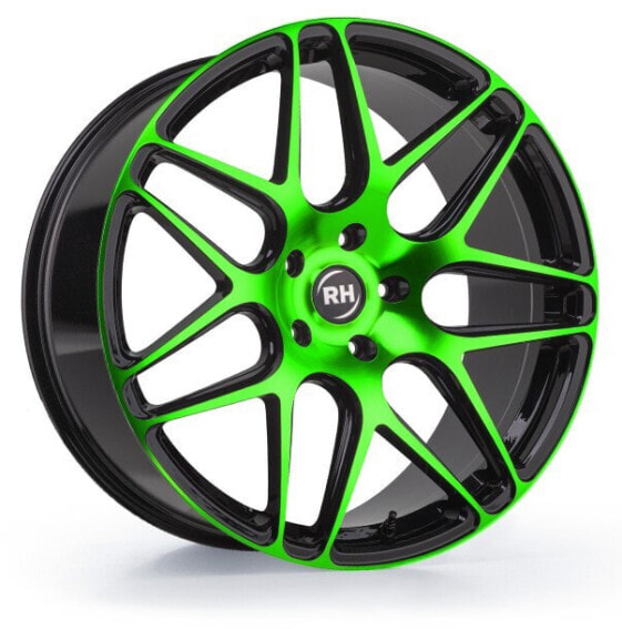 Колесный диск литой RH Alurad RB11 color polished - green 10x22 ET50 - LK5/112 ML72.6