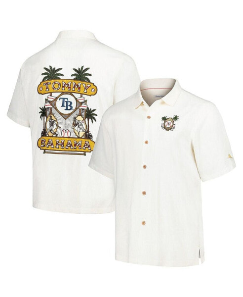 Рубашка Tommy Bahama мужская Белая Tampa Bay Rays Pitcher's Paradiso Button-Up Camp