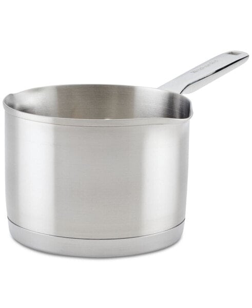 3-Ply Base Stainless Steel 1.5 Quart Induction Sauce Pan with Pour Spouts