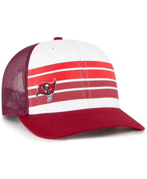 Big Boys and Girls White, Red Tampa Bay Buccaneers Cove Trucker Snapback Hat