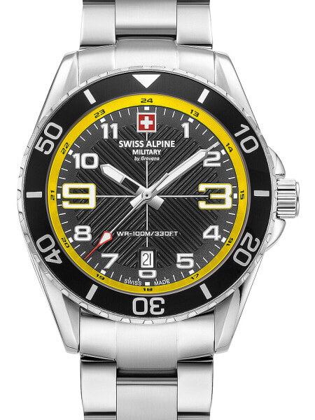 Часы и аксессуары Swiss Alpine Military Raptor 7029.1138 Мужские Часы 42мм 10ATM