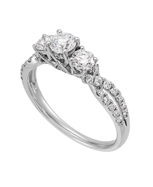 Diamond Ring (1 ct. t.w.) in 14K White Gold