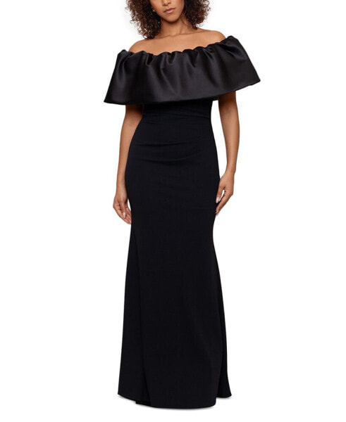 Women's Off-The-Shoulder Ruffle Gown