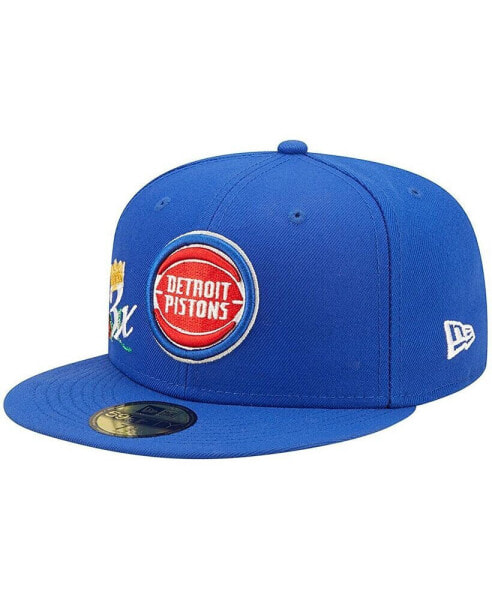 Men's Blue Detroit Pistons 3x NBA Finals Champions Crown 59FIFTY Fitted Hat