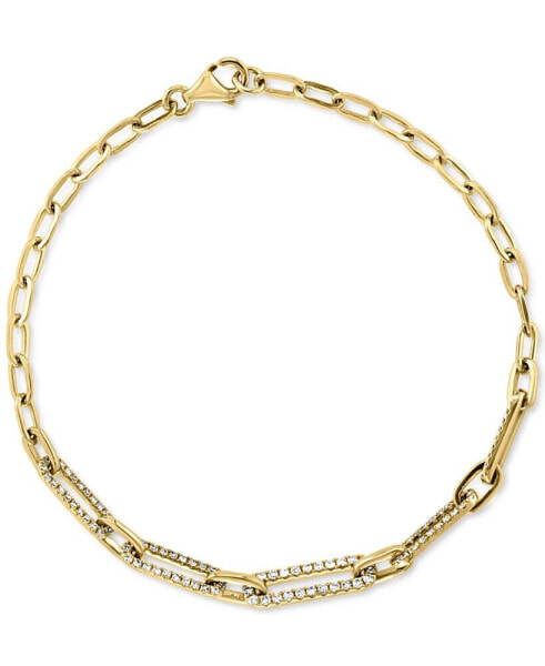 EFFY® Diamond Paperclip Link Bracelet (1/2 ct. t.w.) in 14k Gold
