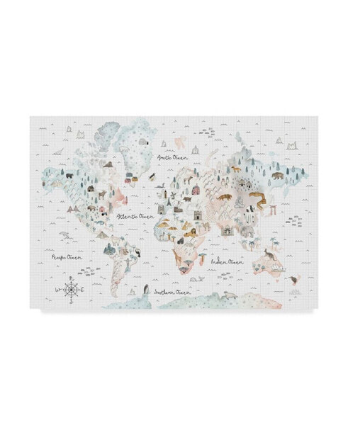 Laura Marshall World Traveler I Canvas Art - 20" x 25"