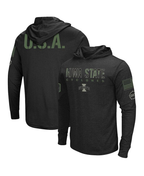 Men's Black Iowa State Cyclones OHT Military-Inspired Appreciation Team Hoodie Long Sleeve T-shirt