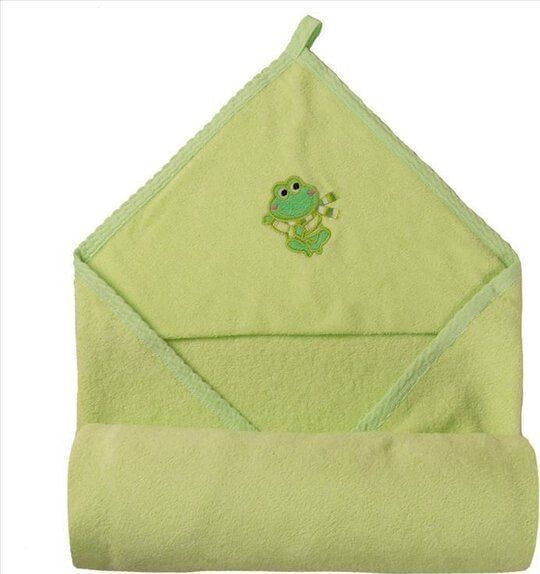 Детское полотенце с капюшоном MATEX OKRYCIE KĄPIELOWE FROTTE 85X85 CM Зеленое