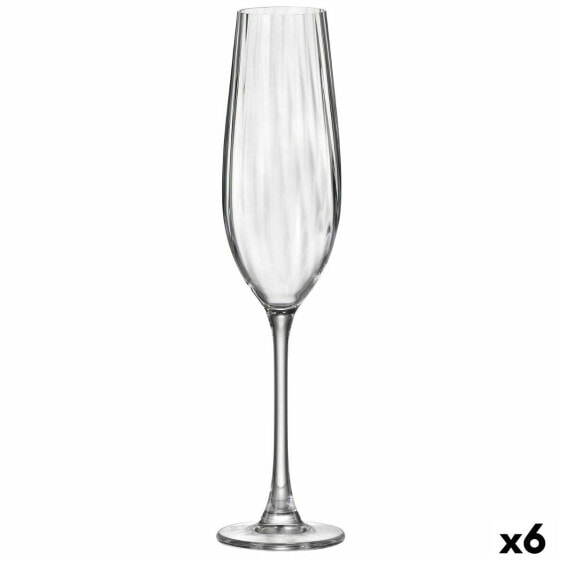 Бокал для шампанского Bohemia Crystal Optic Прозрачный стекло 260 мл (6 штук)