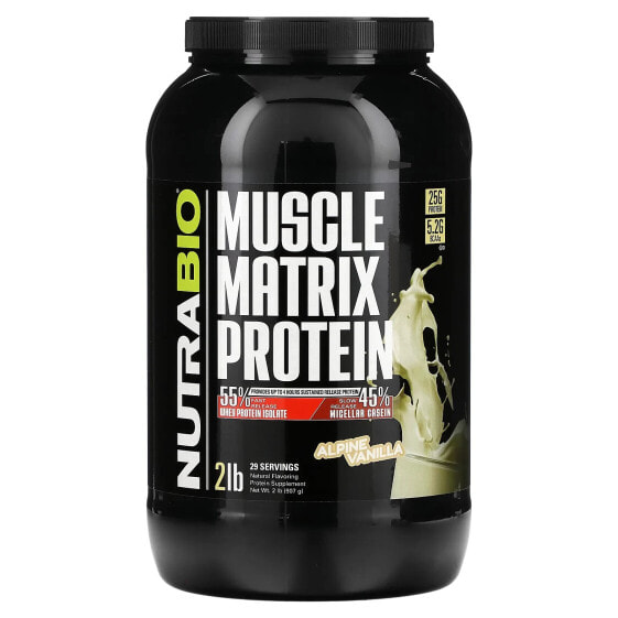Протеиновый сывороточный протеин NutraBio Muscle Matrix, торт "Конфетти", 2 фунта (907 г)