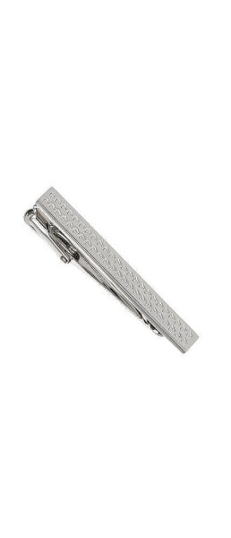 Silver Tone Tie Bar with Triangle Pattern