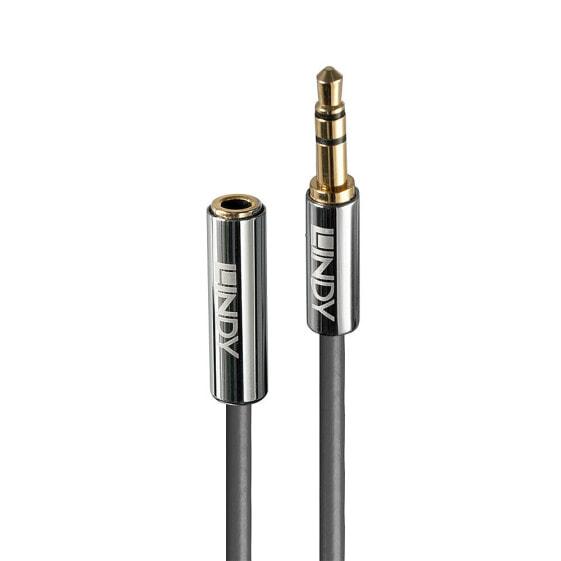 Lindy 3m 3.5mm Extension Audio Cable, Cromo Line, 3.5mm, Male, 3.5mm, Female, 3 m, Anthracite