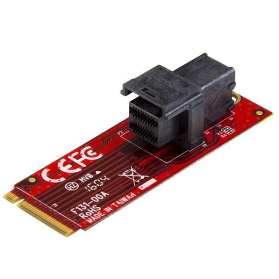StarTech.com U.2 (SFF-8643) to M.2 PCI Express 3.0 x4 Host Adapter Card for 2.5” U.2 NVMe SSD - M.2 - U.2 - Red - CE - FCC - REACH - 0 - 55 °C - -40 - 85 °C