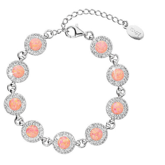 Charming bracelet with orange opals and Swarovski crystals 33105.1