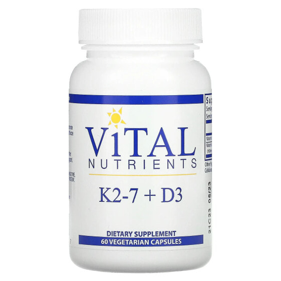K2-7 + D3, 60 Vegetarian Capsules