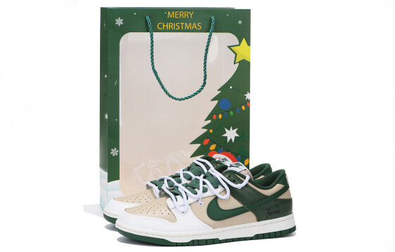 【定制球鞋】 Nike Dunk Low 圣诞主题 圣诞礼物 解构 vibe风 特殊礼盒 低帮 板鞋 男女同款 绿色 / Кроссовки Nike Dunk Low FB7160-231