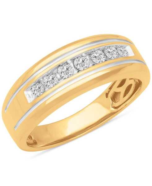 Men's Diamond Channel-Set Band (1/3 ct. t.w.) in 10k Gold