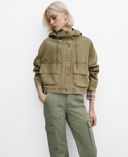 Women's Pockets Cotton Parka