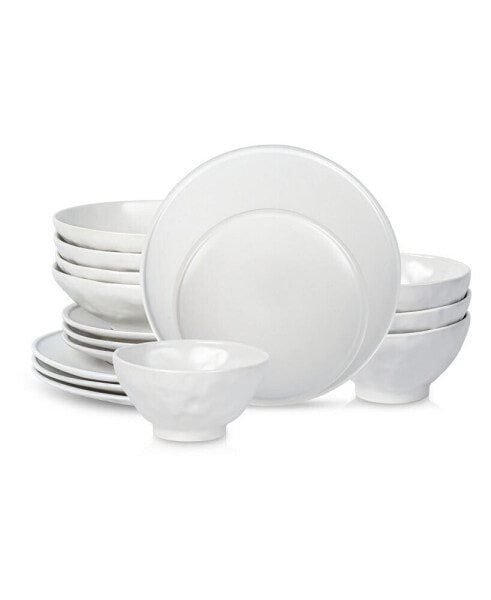 NENDO Stoneware 16 Pc. Dinnerware Set, Service for 4