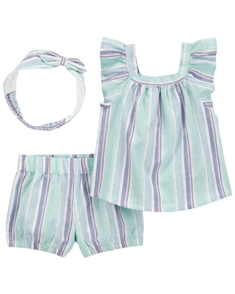 Baby 3-Piece Bubble Shorts Set 9M